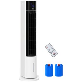 42" 3-In-1 Air Cooler, 52° Oscillating Portable Swamp Cooler with Humidifier, 3 Modes, 3 Speeds, 12H Time, White