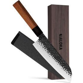 8 Inch Gyuto Knife - Professional Japanese Chef Knife - 3 Layers 9CR18MOV High Carbon Steel - Hand Hammered Blade Kitchen Knife