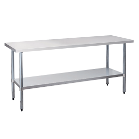 24" x 72" 18-Gauge Stainless Steel Commercial Work Table
