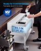Commercial Ice Bin, 100.7 Qt Max Capacity, 36 x 19 x 35 Inch Stainless Steel Ice Chest with Sliding Lid and Bottle Holders