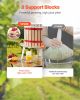 1.6 Gal/6L Fruit Wine Press, Solid Wood Basket with 8 Blocks, Heavy Duty Manual Juice Maker