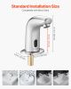 Touchless Bathroom Sink Faucet, Automatic Motion Sensor Restroom Toilet Faucet Cold Water with Hole Cover Plate