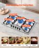 30-inch Gas Cooktop, 5 Burners Built-in Gas Stove Top, Max 12250BTU NG/LPG Convertible Stainless Steel Natural Gas Hob