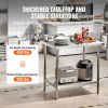 24 x 36 x 36 Inch Stainless Steel Work Table, Commercial Food Prep Worktable Heavy Duty Prep Worktable