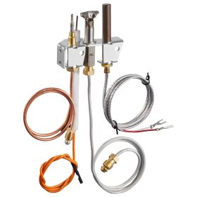 Gas Pilot Assembly, OE 4021-732, 25660 Fireplace Gas Pilot Assembly, Natural Gas Ignition Replacement with Pilot Tube, Thermocouple, Thermopile, Wires