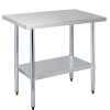 24" x 36" 18-Gauge Stainless Steel Commercial Work Table