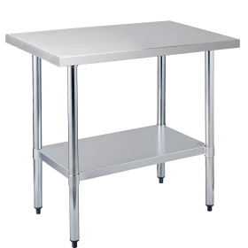 24" x 36" 18-Gauge Stainless Steel Commercial Work Table