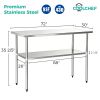30" x 72" 18-Gauge Stainless Steel Commercial Work Table