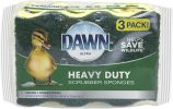 Heavy Duty Kitchen Dish Sponges, Green/Yellow (Pack of 3)