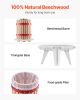 1.6 Gal/6L Fruit Wine Press, Solid Wood Basket with 8 Blocks, Heavy Duty Manual Juice Maker