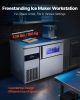 Commercial Ice Maker Machine, 265 lbs/24H Stainless Steel Ice Machine with Worktop, 66 lbs Storage & 126 Cubes/Cycle