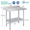 24" x 36" 18-Gauge Stainless Steel Commercial Work Table