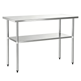 30" x 72" 18-Gauge Stainless Steel Commercial Work Table