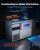 Commercial Ice Maker Machine, 220 lbs/24H Stainless Steel Ice Machine with Worktop, 66 lbs Storage & 108 Cubes/Cycle