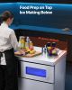 Commercial Ice Maker Machine, 220 lbs/24H Stainless Steel Ice Machine with Worktop, 66 lbs Storage & 108 Cubes/Cycle