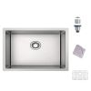 Undermount Sink 30 x 18 x 10 inch - Single Bowl Stainless Steel Sink 16 Gauge - Handmade Kitchen Sink
